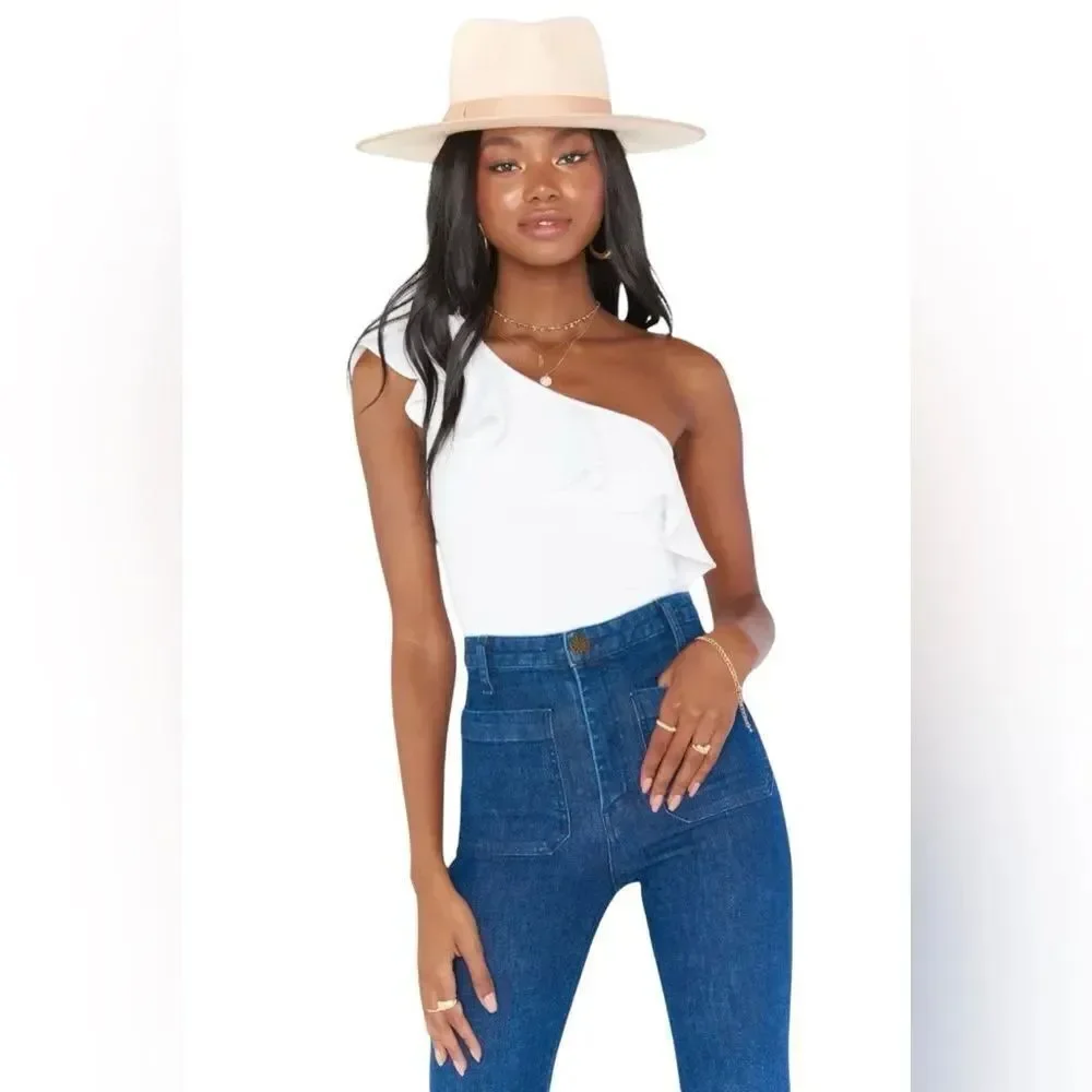 Show Me Your Mumu Ophelia Ruffle Bodysuit Size M